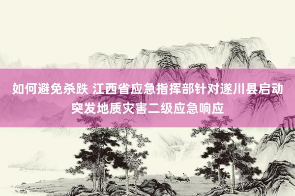 如何避免杀跌 江西省应急指挥部针对遂川县启动突发地质灾害二级应急响应