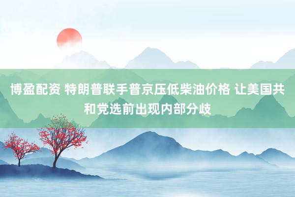 博盈配资 特朗普联手普京压低柴油价格 让美国共和党选前出现内部分歧