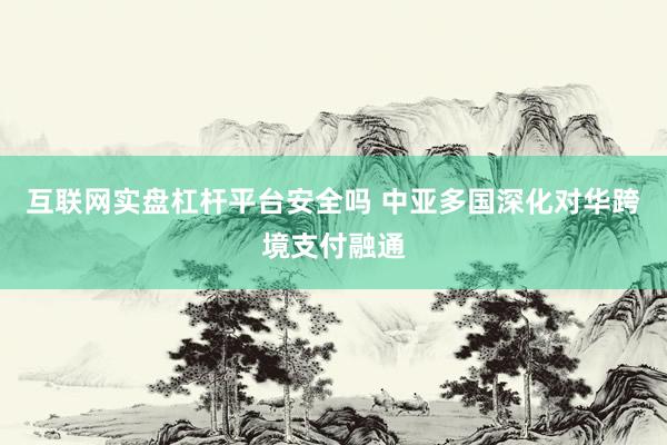 互联网实盘杠杆平台安全吗 中亚多国深化对华跨境支付融通
